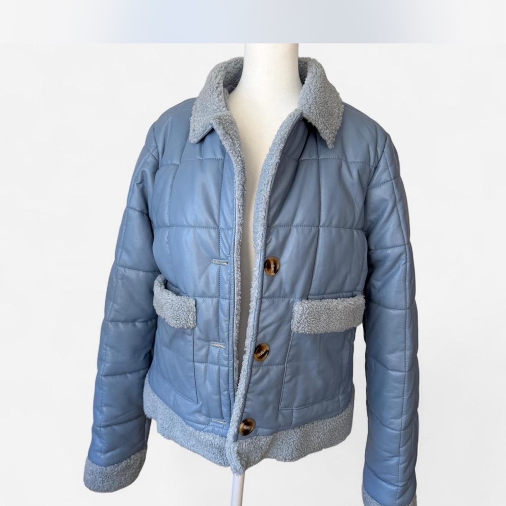 Light blue Quilted coat